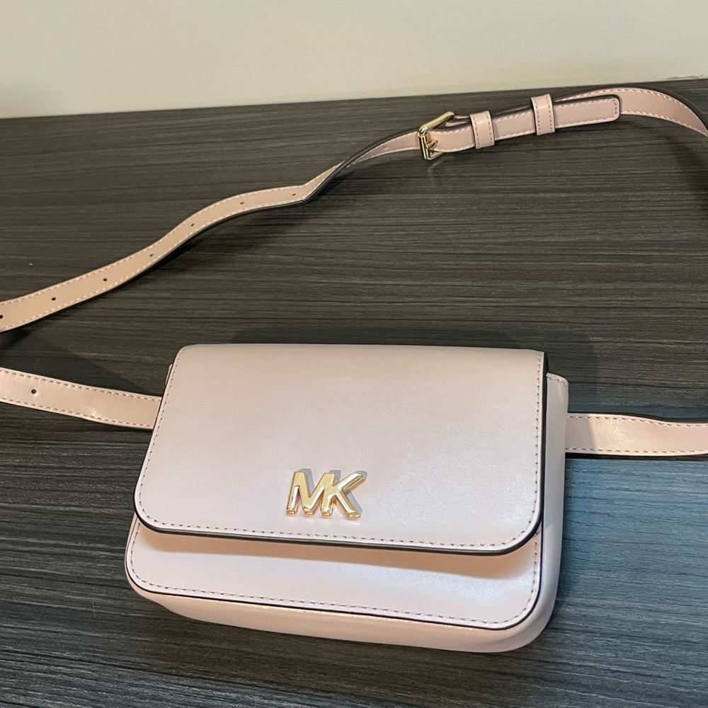 Michael Kors Pink Leather Belt-bag with Gold Hardware